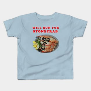 Will Run For Stone Crab Claws Kids T-Shirt